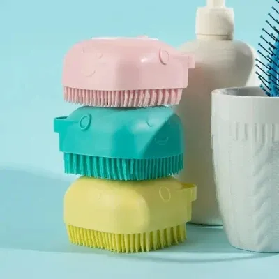 실리콘 마사지 애완동물 각질 제거 스크러버 리필형 실리콘 베이비 목욕 브러쉬