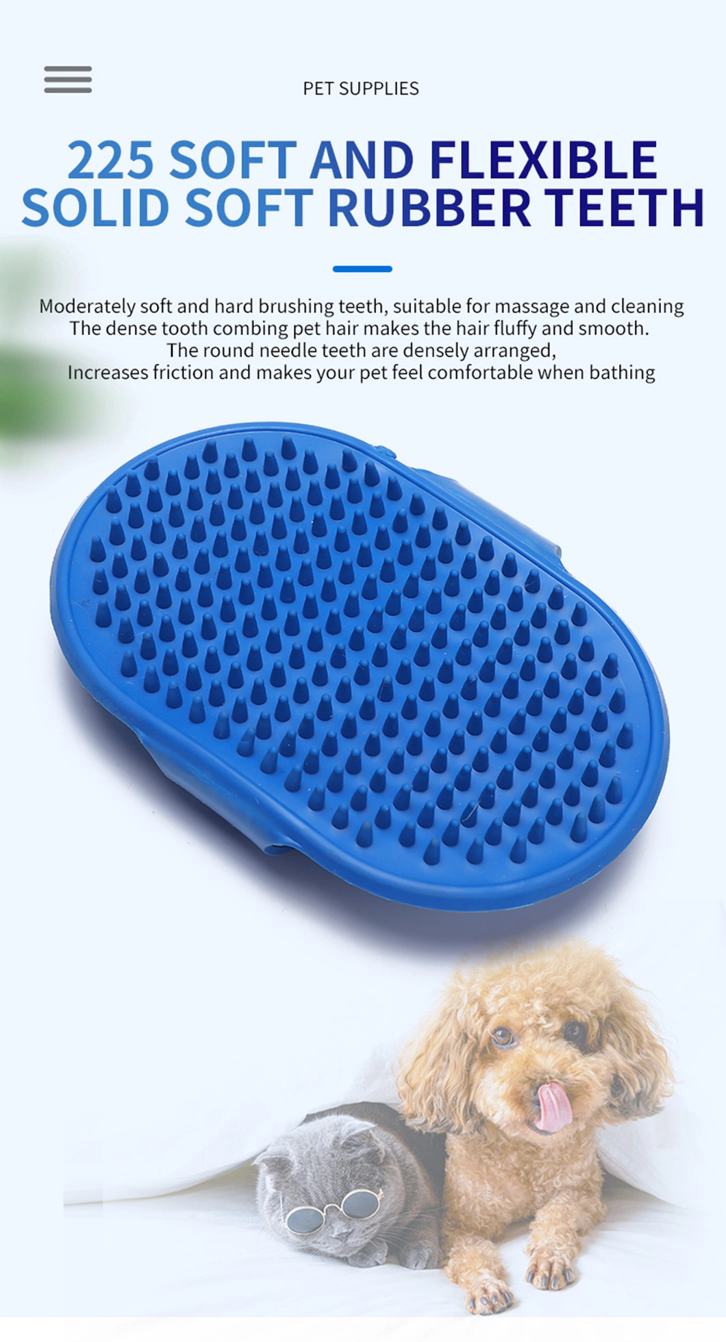 Dog Cat Bath Massage Gloves Brush for Dogs Grooming and Care Dog Supplies Soft Safety Silicone Pet Accessories Pet Products