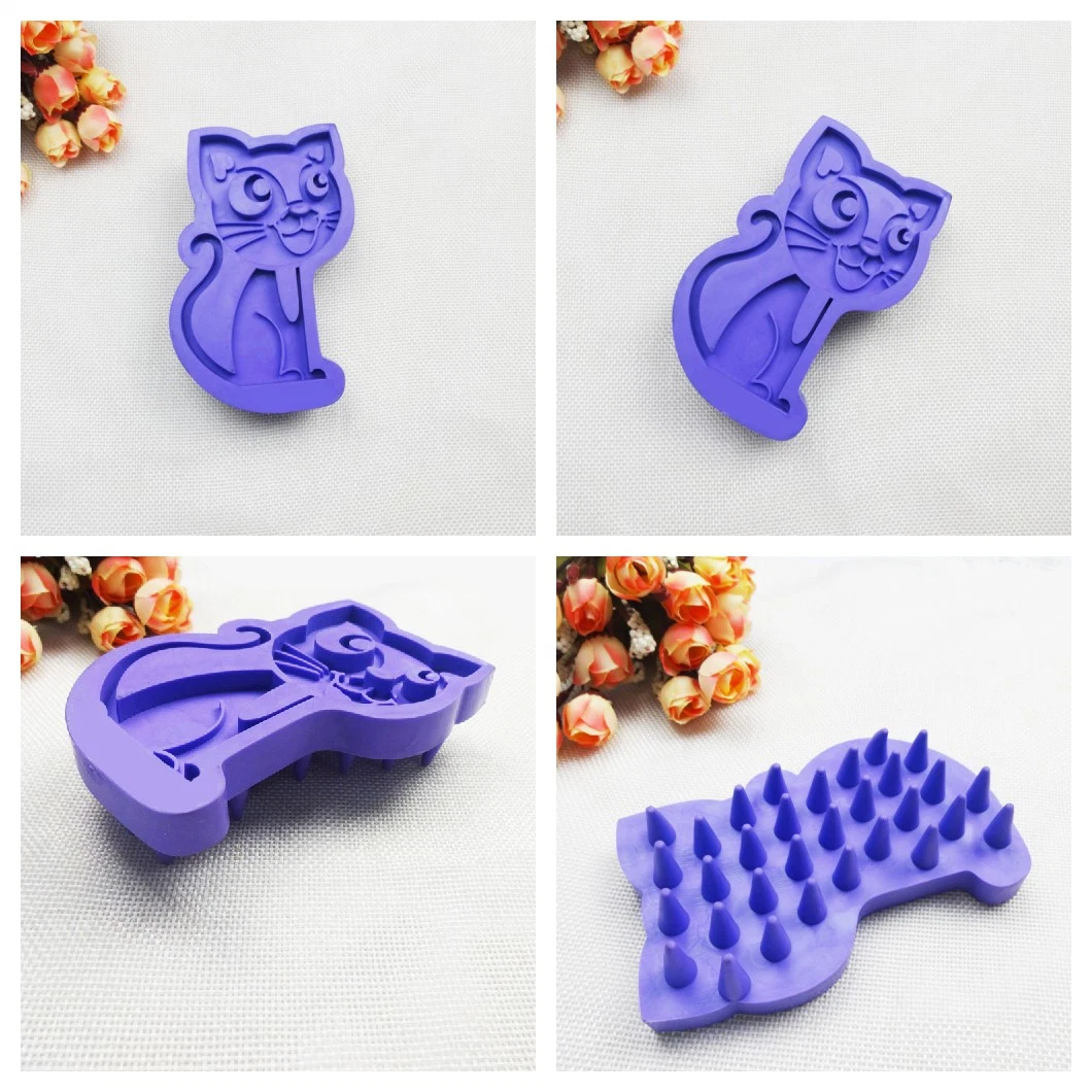 Pet Cleaning Supplies Soft Silicone Dog Bath Shampoo Cat Massage Brush Rubber Bristle Shower Grooming