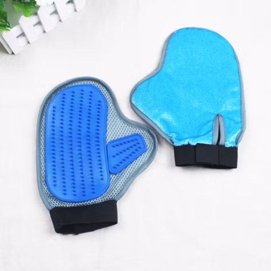 고양이 애완동물 청소 및 모피 손질 장갑 실리콘 개 목욕 마사지 브러시